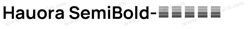 Hauora SemiBold字体转换